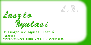 laszlo nyulasi business card