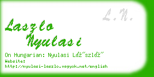 laszlo nyulasi business card